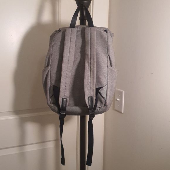 Everlane Backpack The Modern Snap Gray Twill Laptop Bag Drawstring - Picture 2 of 6